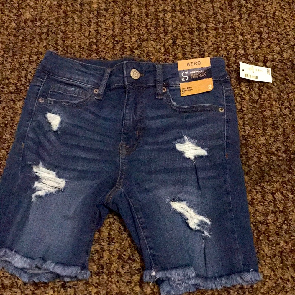 Aeropostale jean shorts mid rise size 2